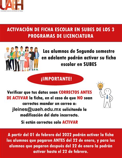 Infografia Activacion Subes EJ2022 ACTIVACIÓN DE FICHA ESCOLAR EN