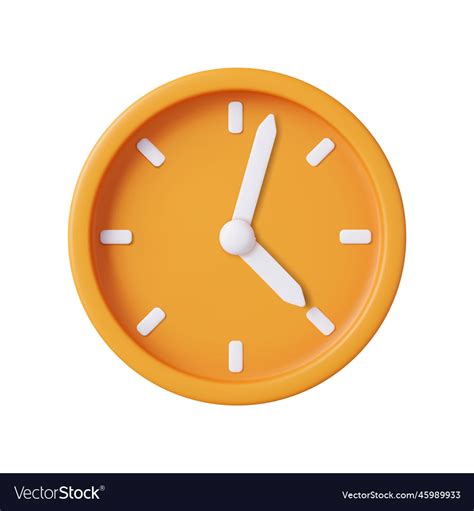 3d Alarm Clock Royalty Free Vector Image Vectorstock