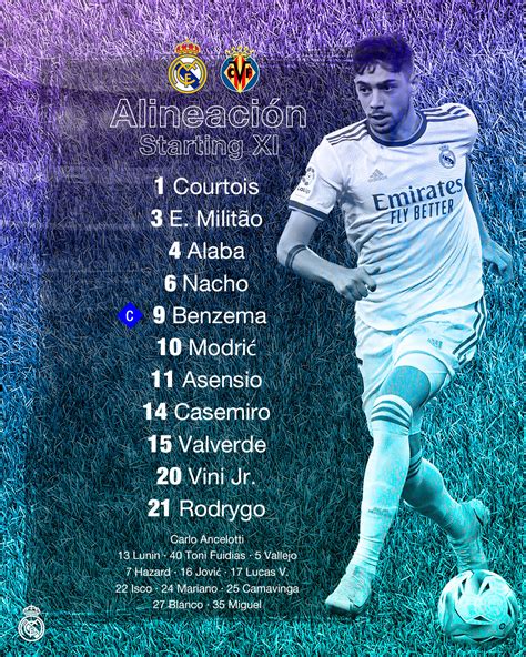 Real Madrid Cf 🇬🇧🇺🇸 On Twitter 📋 Our Starting Xi 🆚 Villarrealcfen