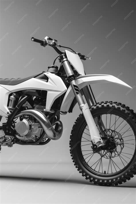 Free Photo | Black and white dirt bike