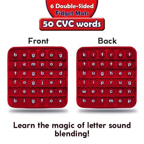 The Fidget Game Word Pop Cvc Words Mats For Classrooms