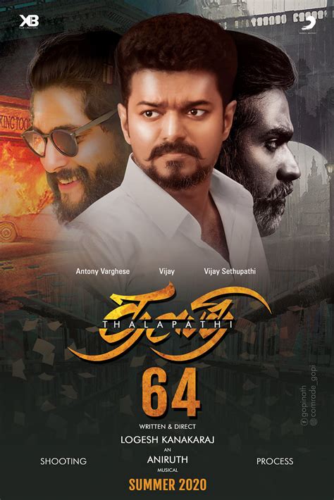 Thalapathi Vijay 64 Movie Poster Design Gopi Gopinath 48 OFF