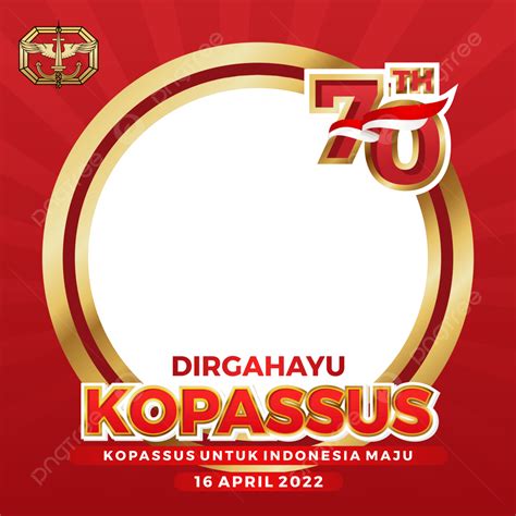 Dirgahayu Vector Hd Png Images Twibbon Dirgahayu Kopassus Ke 70