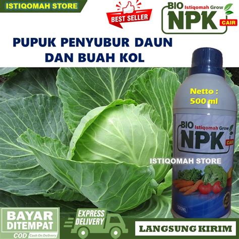 Jual Pupuk Penyubur Daun Dan Buah Kol Terbaik BIO ISTIQOMAH GROW 500ML