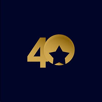 40 Anniversary Vector Hd PNG Images 40 Year Anniversary Gold Balloon