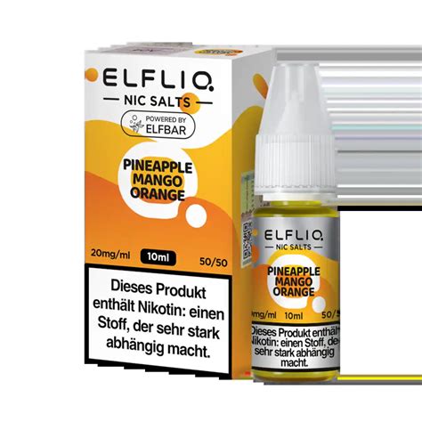 Elfliq Pineapple Mango Orange Nic Salt Mg Ml The Vape