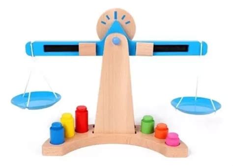 Balanza Equilibrio Pesos Madera Didactico Montessori Xz 120 Cuotas