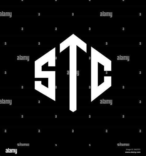 Stc Letter Logo Design With Polygon Shape Stc Polygon And Cube Shape