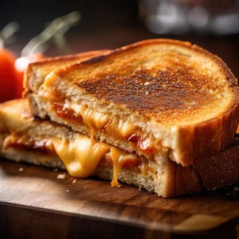 Premium Ai Image Grilled Cheese Sandwich Gooey And Cheesy Grilled Sandwich