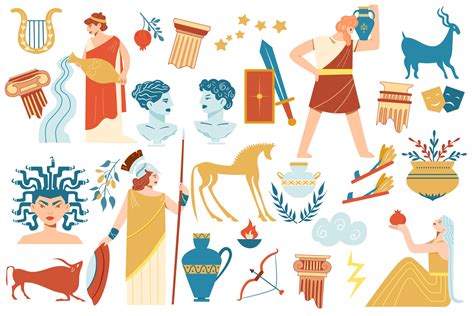 Vector illustration of a bunch of antique signs and symbols. Symbols of ...