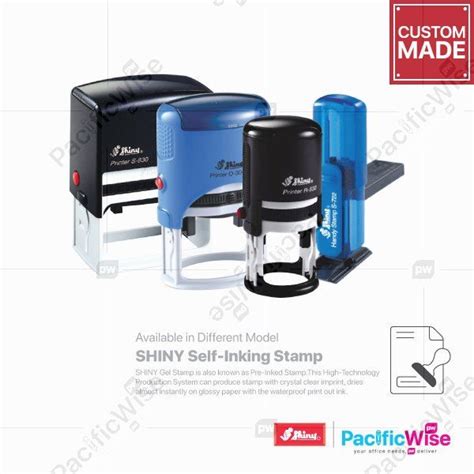 Shiny Self Inking Stamp Custom Made