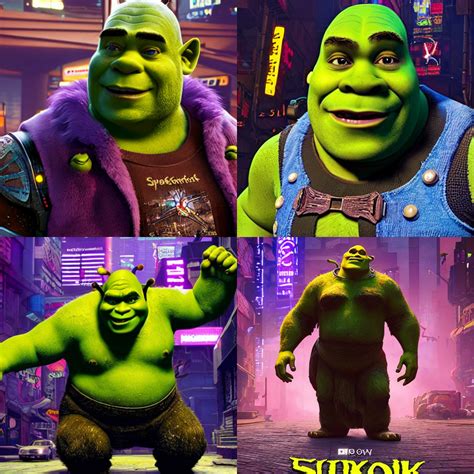KREA AI - shrek in cyberpunk 2 0 7 7, cyberpunk