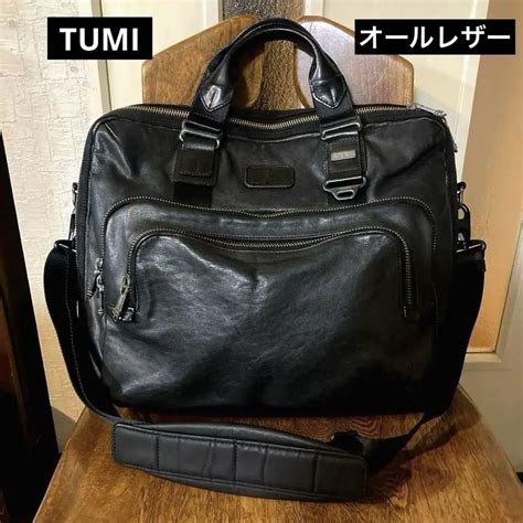 ⭐️古着屋チョコ⭐️ 様tumi ビジネスバッグ ★本革オールレザー ブラック By メルカリ