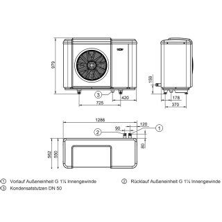 Wolf Luft Wasser W Rmepumpe Cha Monoblock V Mit E Heizelement