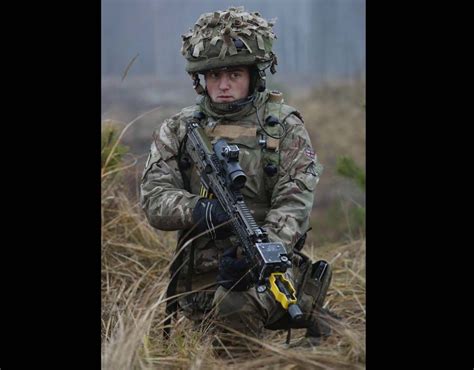 A Member Of The British Army 1st Battalion Of The Mercian Regiment