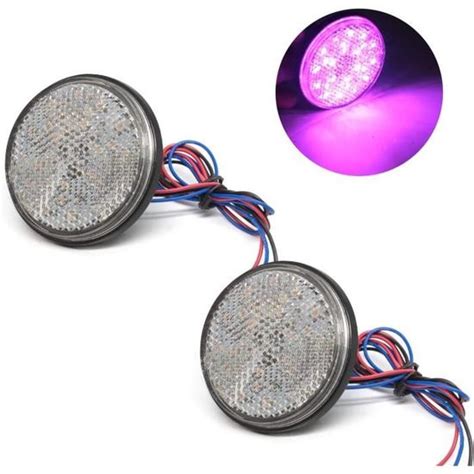 2Pcs Moto Led Féflecteur Universal Feux De Remorque Led 12V Feu Arriere