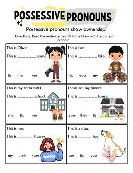 Possessive Pronouns By Asha S Adventures Tpt