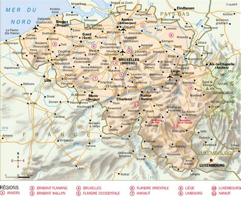 Carte De Belgique Détaillé Voyage Carte Plan