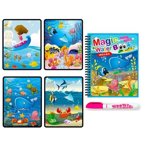 Underwater World Livre de dessin magique à l eau 6 Styles coloriage