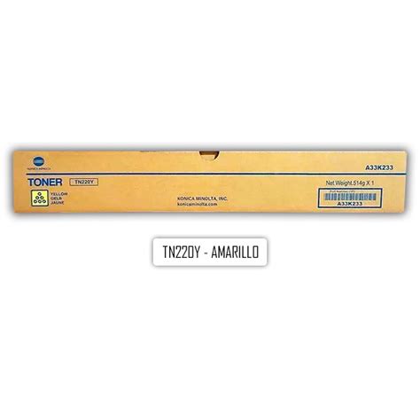 Toner Konica Minolta TN220Y Amarillo A33K233 Original