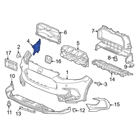 Honda OE 713853W0A00 Front Left Radiator Support Air Deflector