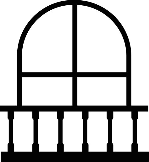 Balcony Icon Window Home Sign Apartment Terrace Symbol Building