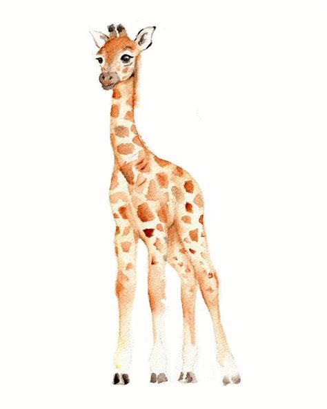 Giraffe Art Print Giraffe Nursery Decor African Giraffe Art Etsy