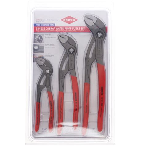 Knipex 00 20 06 Us1 3 Piece Cobra Water Plier Set 7 10 12