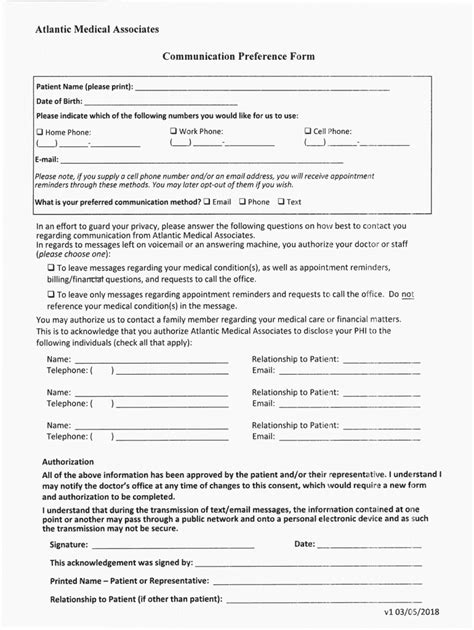 Fillable Online New Patient Packet Atlantic Medical Associates Fax