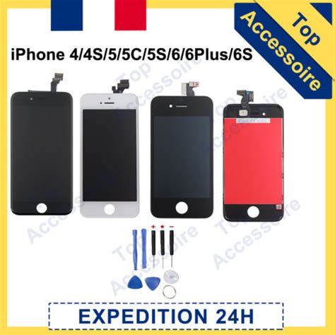 ECRAN LCD RETINA VITRE TACTILE SUR CHASSIS IPHONE 4 5C SE 6S 7 8 XR