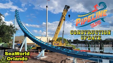 SeaWorld Orlando Pipeline The Surf Coaster Construction Update 10 24 22