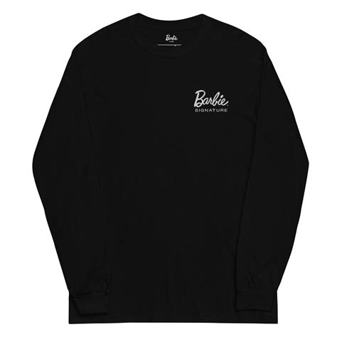 Barbie Signature Logo Black Long Sleeve Shirt Mattel Creations