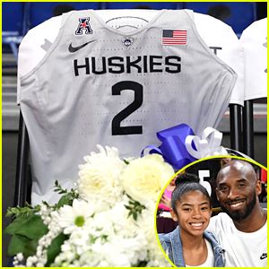 Gianna Bryant Remembered By Dream School University of Connecticut with Jersey at Huskies ...