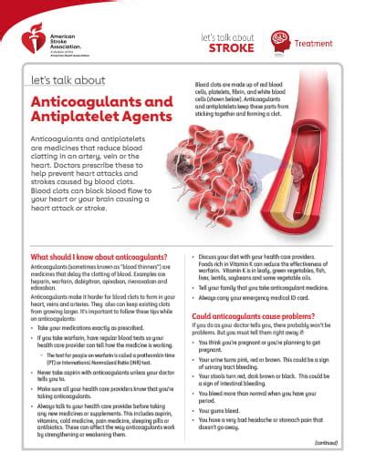 Lets Talk About Anticoagulants And Antiplatelet Agents American