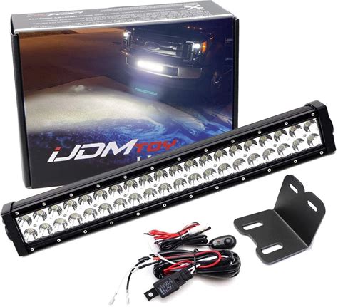 Ijdmtoy Lower Grille 20 Inch Led Light Bar Compatible With 2003 15 Nissan Titan