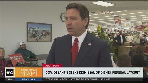 Gov Desantis Seeks Dismissal Of Disney Federal Lawsuit Youtube