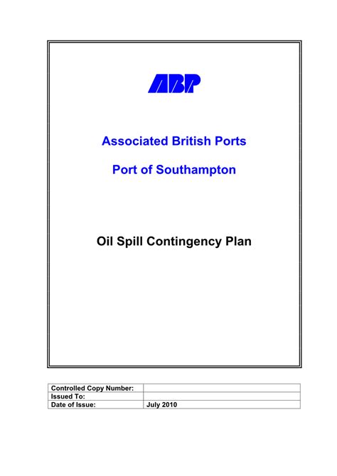 Oil Spill Contingency Plan DocsLib