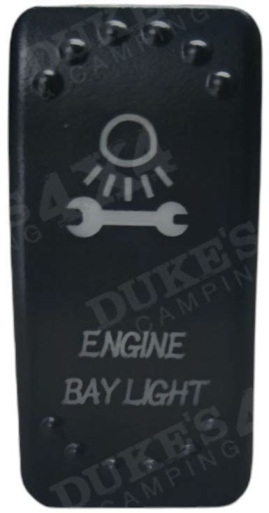 Engine Bay Light Laser Etched Rocker Switch Dukes 4x4 Camping