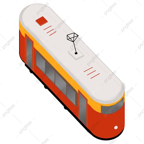 Tram Png Transparent Retro Red Illustration Of Tram Tram Vintage