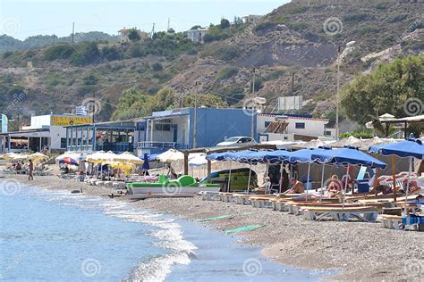 Beach In Kefalos Editorial Stock Image Image Of Embankment 44560969