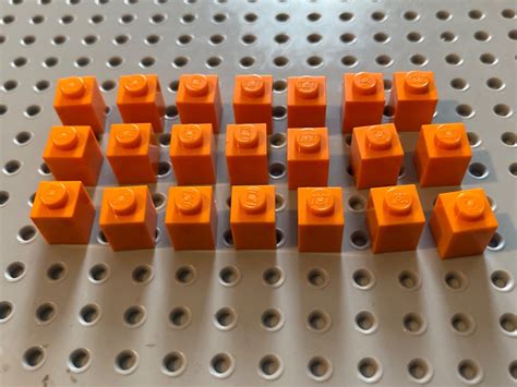 Lego Brick 1x1 Orange Pack Of 21 Pn 3005 Classic Town City