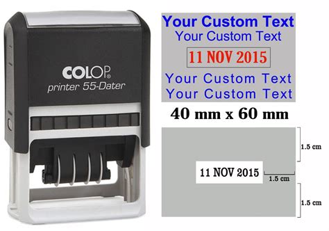 Buy Self Inking Colop P 55 Dater Stamp Custom Text With Date Stamp