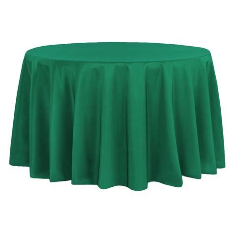 Round Polyester 132 Tablecloth Emerald Green Cv Linens