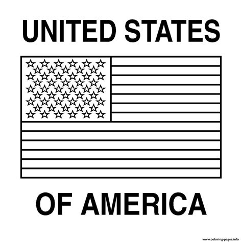 Free Printable United States Flag To Color