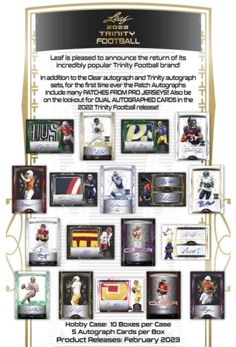 Leaf Trinity Football Hobby Box Price Release Date Checklist