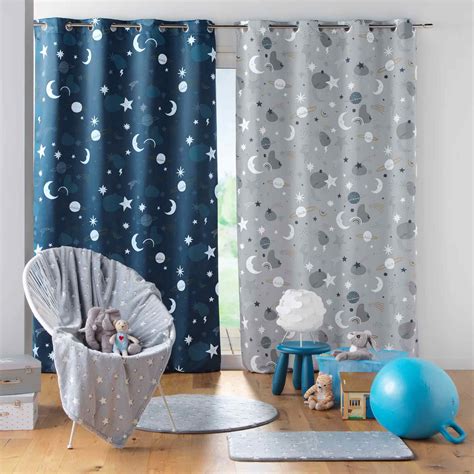 Rideau Occultant Enfant X Cm Moonlight Gris Linge De Maison