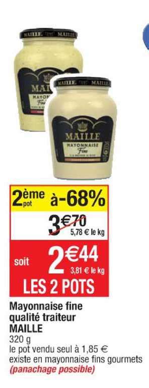 Promo Mayonnaise Fine Qualit Traiteur Maille Chez Cora Icatalogue Fr