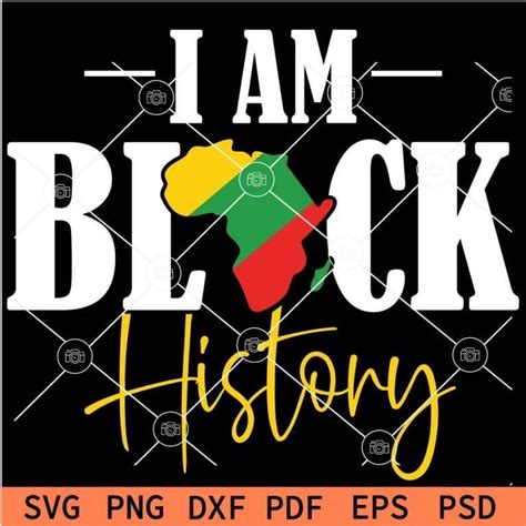 Juneteenth I Am Black History SVG I Am Black History African Map Black