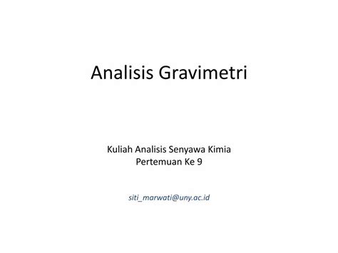 Pdf Analisis Gravimetri Staff Uny Ac Idstaff Uny Ac Id Sites