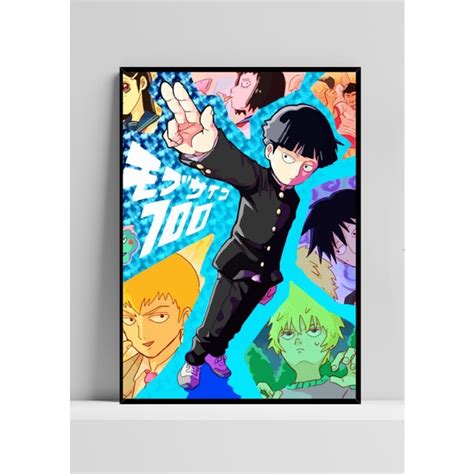 Quadro De Mdf Poster Moldura Anime Mangá Mob Psycho 100 Shopee Brasil